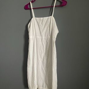 White Pineapple Summer Mini Dress